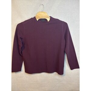 Banana‎ Republic Mens Waffle Knit Crewneck Sweater XL Purple Tight Knit Pullover